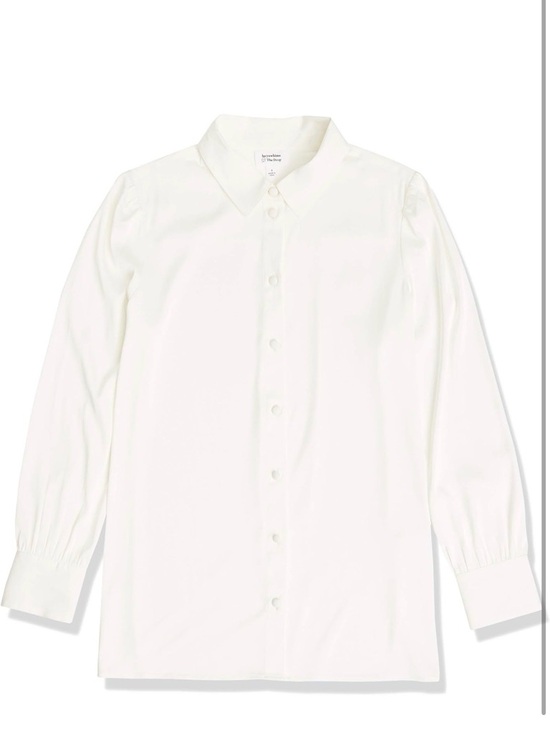 NWT lucyswhims x The Drop Ivory Button‑Up Blouse – Size L - Picture 7 of 14